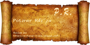Potzner Róza névjegykártya